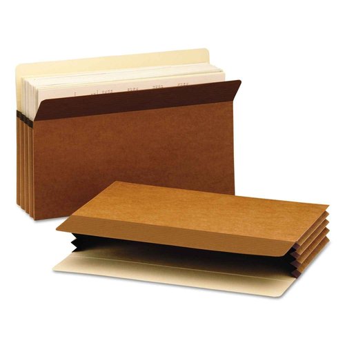 Smead Easy Grip® File Pocket, Straight-Cut Tab, 3-1/2" Expansion, Legal Size, Redrope, 25 per Box (73210)