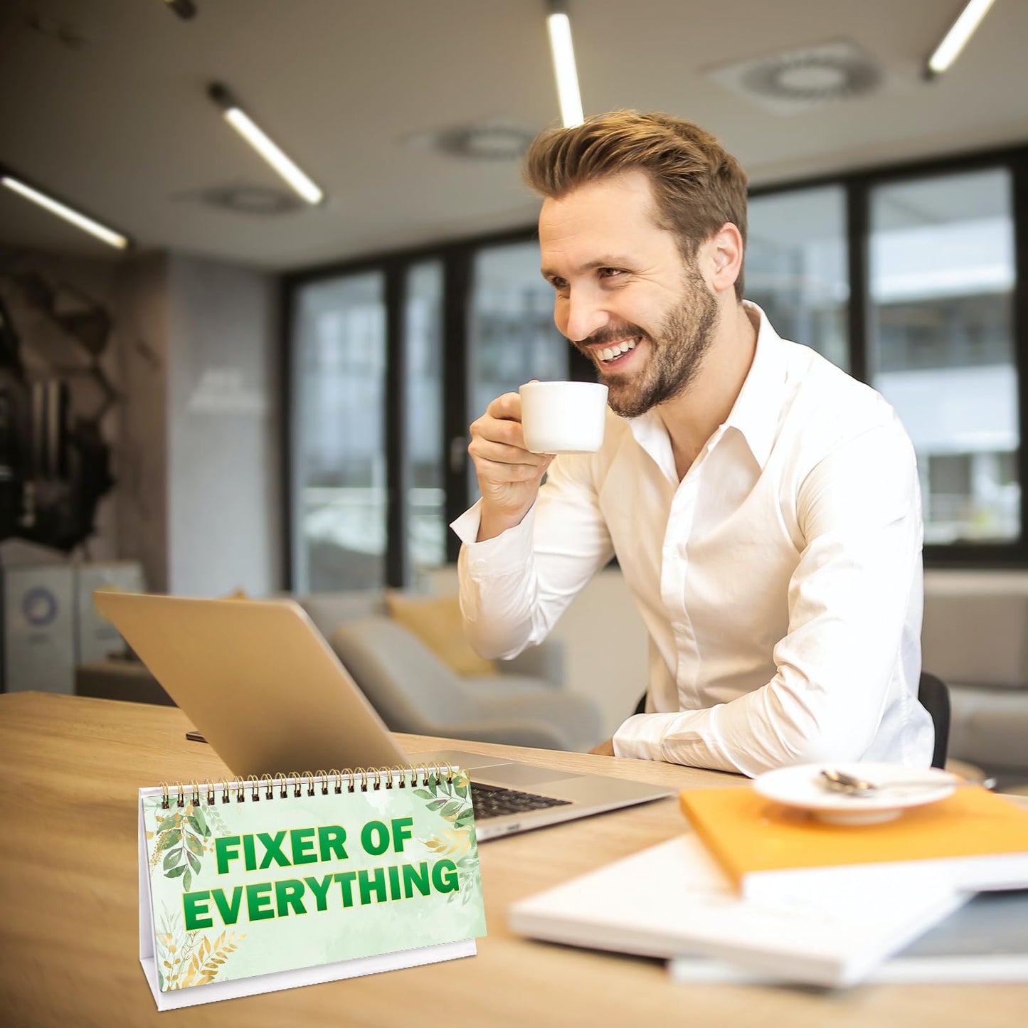 Fancy Land Flip Desk Signs with 30 Funny Flip Over Messages Funny Desk Accessories for Office Work Novelty Desktop Decor Gifts for Coworkers Colleagues Staff Office Desk Supplies