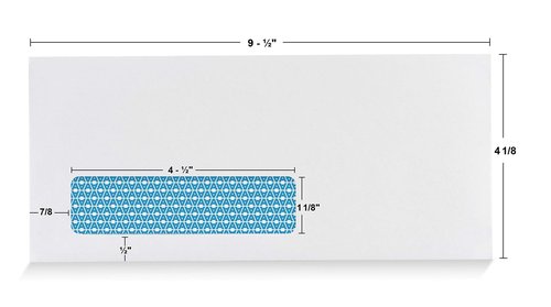 Aimoh 500#10 Single Left Window SELF Seal Security Envelopes - Super Strong Quick-Seal Self Sealing Closure, Security Tinted, Size 4-1/8 x 9-1/2 Inches, 24 LB - 500 Count (35210)