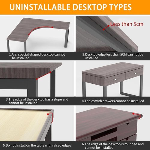 Desk Extender 24‘’ x 12 Inch Foldable Table Extension Folding Wall Table Keyboard Extender for Desk Clamp-on Shelf for Dorm Bunk, Office, Kitchen Bar, RV Countertop, Laundry Room (White)