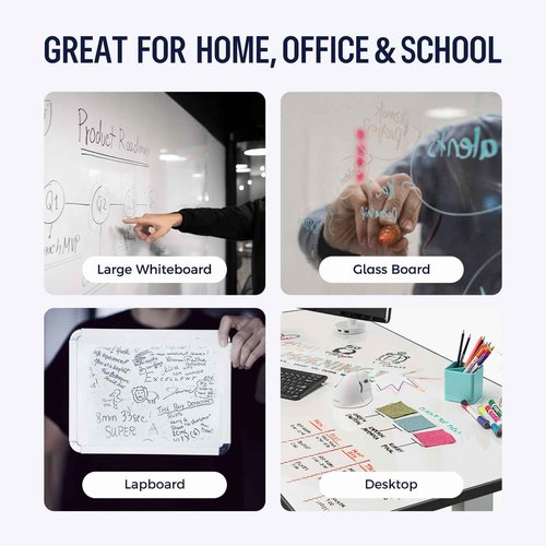 Loukin Whiteboard Cleaning Wipes, Dry Erase Board Cleaning Wipes, Non-toxic White board Wipes, 100 Wipes per Canister, 6 Pack
