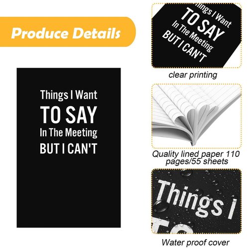 Harloon 20 Pcs Funny Christmas Office Notebook Bulk Things I Want to Say Lined Paper Notebook Sarcastic Gag Gifts Funny Office Gift for Employee Coworker Team Leader Manager