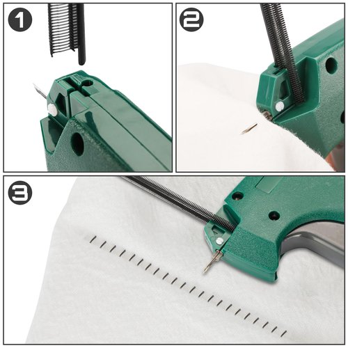 Fine Stitch, Mini Stitch Gun for Clothes, Stitch Quick Clothing Fixer Sewing Quilting Hemming Quick Stitch Tagginn Gun Kits with 2 Needles, 1500 Black & 1500 White 4.4mm Fastener