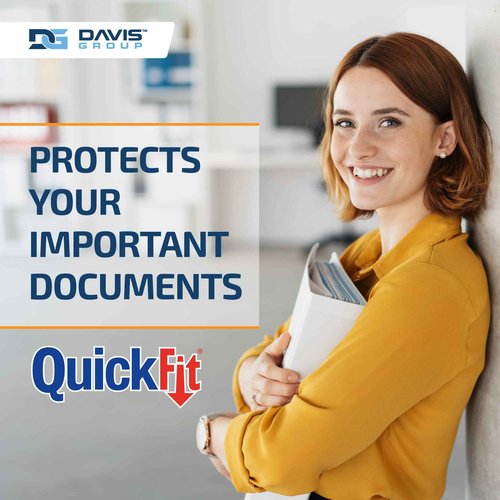 QuickFit Heavy Duty 11 x 17 Inch Spreadsheet View Binder, D Ring, Black, 2 Pack, 1.5 Inch