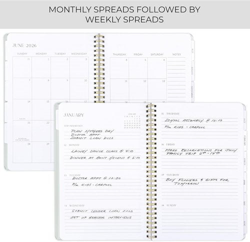 Beautiful 2026 Planner - 7" x 10" Daily Organizer for Men & Women | Weekly & Monthly Spreads for Enhanced Productivity