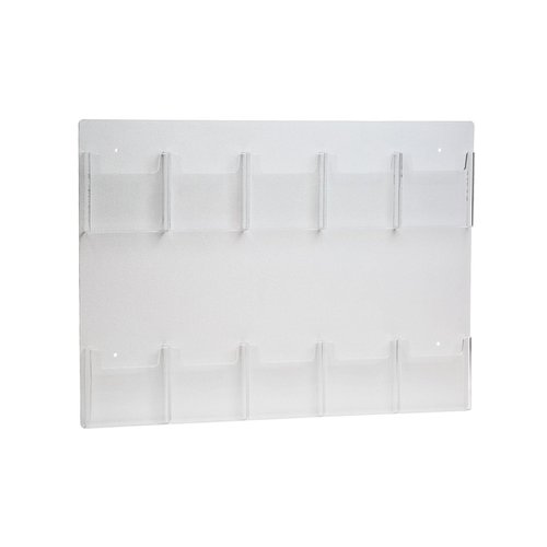 SOURCEONE.ORG Source One Deluxe Clear Acrylic 10-Pocket Wall Mount Trifold