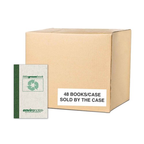 Roaring Spring Recycled Little Green Memo Books, 5"x3", 60 Sheets 15# Recycled White Paper, Narrow Ruled, Fits Neatly in Shirt Pockets, No Bulky Wire (Pack of 48)