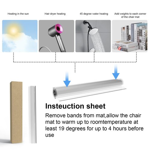 Office Chair Mat for Hardwood Floors,26"X28" Slip Resistant Under Desk Hard Wood Floor Protector,Desk Mat for Chair Stay in Place Plastic Computer Mats for Rolling Work Chairs,Not for Carpet (Clear)
