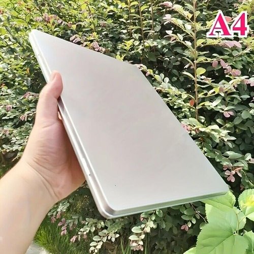 HAORUN Metal Storage Box A4 Size Silver Case 12x9 inch Lightweight Durable Portable