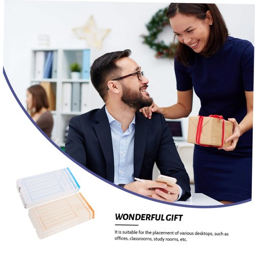 GANAZONO 100sheets Paper Attendance Cards Timecards for Employees Office Warehouse