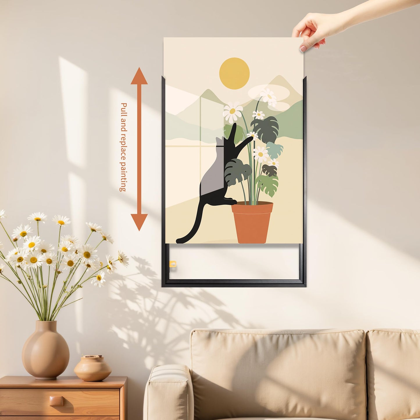 Cjgyz 16x24 Inch Black Poster Frame, Set of 2, Plexiglass Snap Frames, Front-loading Coated Aluminum Profile, Horizontal & Vertical Display