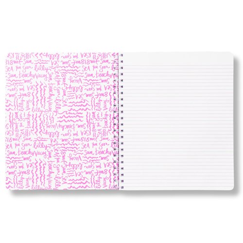 Lilly Pulitzer Large Hardcover Spiral Notebook, 11" x 9.5" with 160 College Ruled Pages (Royal Coral)