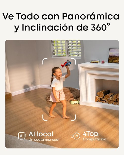 Eufy Security 4K Indoor Camera S350 - Dual Cameras, 8x Zoom, 360° Coverage, AI Auto-Tracking & Detection