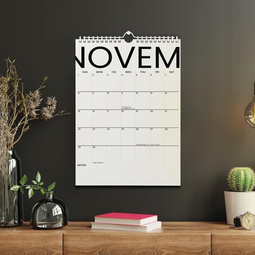 Karto Wall Calendar 2025-2026 - Vertical 11x17 inch July 2025 to December 2026 - Boost Your Productivity and Easy Planning with the Aesthetic Monthly Calendar - Big Text