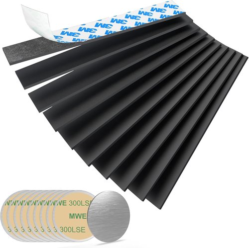 Magnetic Strips Tape by [Brand Name] - Heavy Duty Adhesive Backing with 10 Metal Stickers for Strong Wall Holders