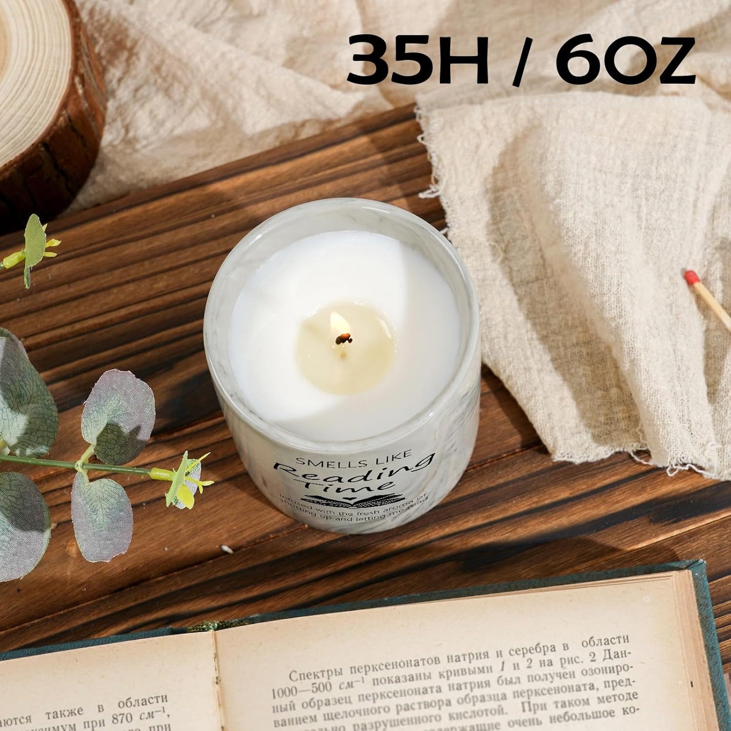 Skiennix Book Lovers Candle - Perfect Gift for Women, Librarians & Readers | 6 Oz Bookworm Scent