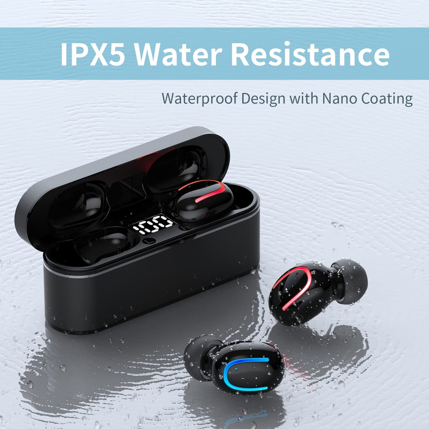 Wireless Earbuds Bluetooth 5.1 True Wireless Earbuds with Microphone,Noise Cancelling Wireless Ear Buds,Smallest Earbuds for Android,iOS,Ear Phone Wireless Earbuds,audifonos Bluetooth inalambricos…