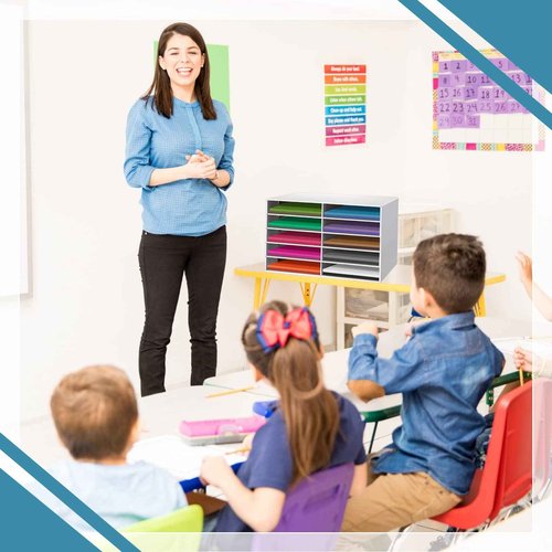 Fuutreo 3 Pcs Classroom Paper Storage Organizer Construction Paper Storage Desktop Mailbox File Sorter Sturdy Cardboard Literature Organizer for Home Office School White 19.7 x 12.4 x 11.8 Inch