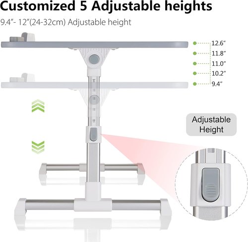 8AMTECH Laptop Desk - Adjustable Laptop Stand with Cooling Fan for Work & Play | Ideal for Bed & Sofa