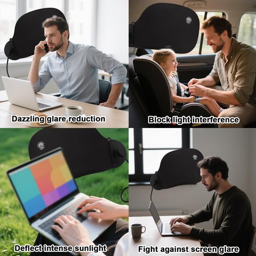 Office Cubicle and Desk Shade, Adjustable Desk Shade to Block Overhead Light Cover Office Supply for Privacy Glare Reduction Comfortable Essential Modern Working Accessory Decor