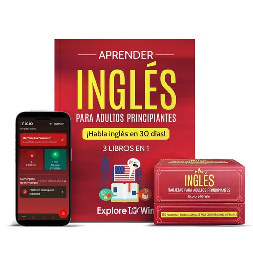 Aprender inglés para adultos principiantes: ¡Habla inglés en 30 días!: Incluye 3 libros en 1 + 100 tarjetas didácticas bilingues - ideal para aprender desde cero y dominar el inglés básico