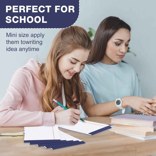 Ctosree 5x8 Legal Pads 36 Pcs Notebook Small Note Pads 65 GSM Paper College Ruled Legal Pad with Perforated Top 30 Sheets Per Writing Pad Mini Notepads Office Notepads Bulk for Office Supplies(Blue)