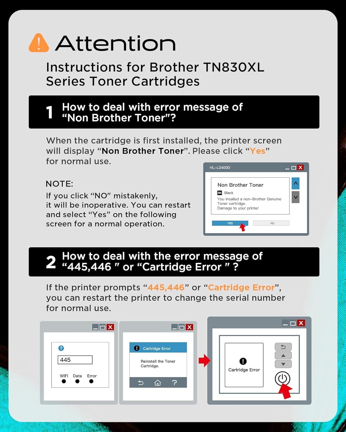 iNKPAD Compatible TN830XL TN830 Toner Cartridge for HL-L2460DW DCP-L2640DW Replacement for Brother TN 830 XL/V/R Toner with MFC-L2820DW HL-L2400D HL-L2405W HL-L2460DWXL Printers (4Pack, Black)