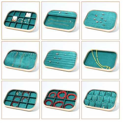 jiingekk Velvets Jewelry Organizers Displaying Tray Necklace and Holder for Pendants and Accessories Storage Solution