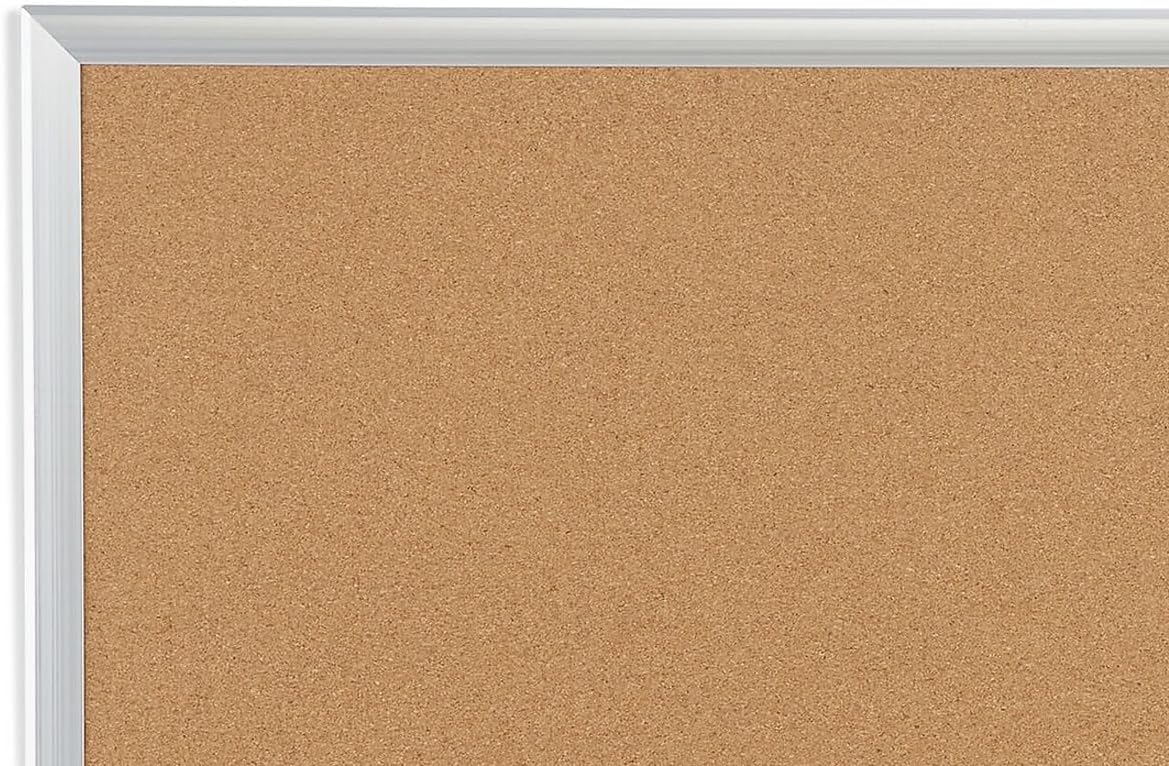 Staples Cork Bulletin Board - Self-Healing Design with Aluminum Frame | 3 x 2 Ft for Home, Office, Classroom