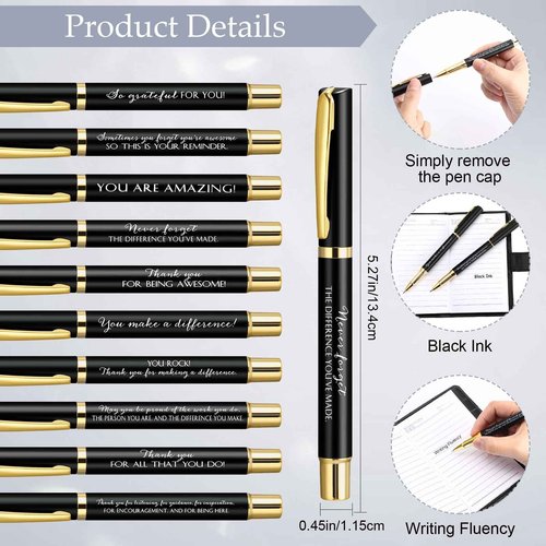 Dispowreath Employee Thank You Gift Bulk for Men Leather Journal Notebook Inspirational Journal with Ballpoint Pens Encouragement Notepad for Medical Assistant Teacher Nurse(Appreciation Sign,20 Sets)