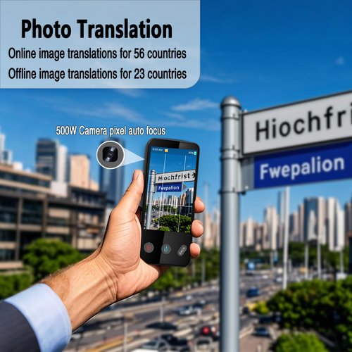 Language Translation Device, Two Way Real-Time Voice Translation, Support 138 Languages, Offline & Recording & Photo Translation, Portable Translation for Travel/Business/Study