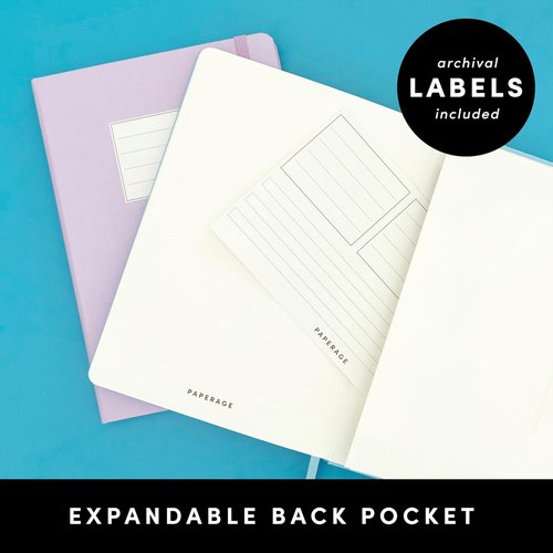 Paperage Lined Journal Notebook - Marigold, 160 Pages, Medium 5.6" x 8" - Durable Hardcover for Work & School