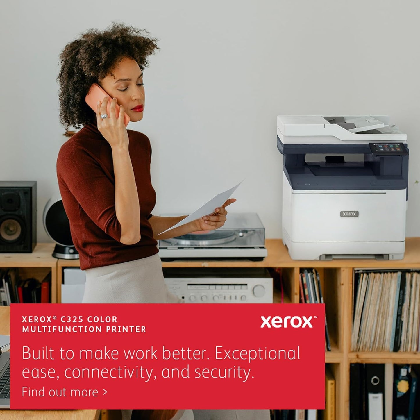 Xerox C325dni Wireless Printer - All-In-One Color Laser Printer with 35ppm Speed | Automatic 2-Sided Printing for Home or Office