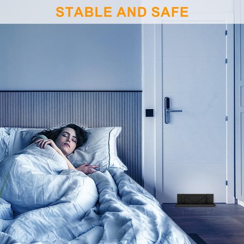 Halaron Security Door Lock - Multi-Purpose Barricade to Prevent Burglary & Home invasions - Stopper for Standard and French Doors