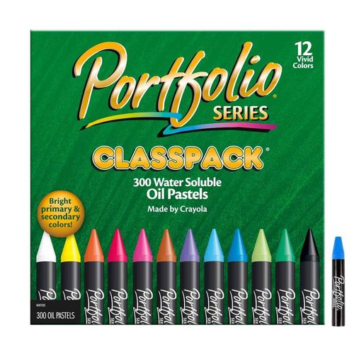 Crayola Oil Pastels Classpack, School Supplies, Water Soluble, 12 Assorted Colors, 300Count