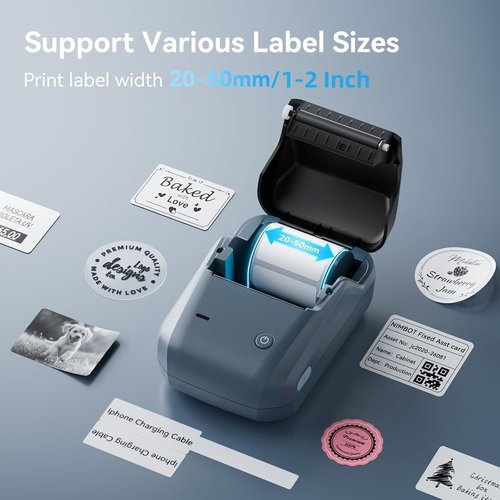 NIIMBOT B1 Label Maker - Portable 2-Inch Thermal Printer for Home, School & Business | Dark Blue