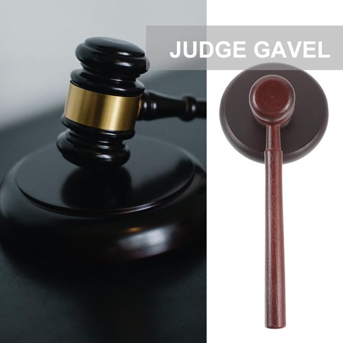 1 Set Judge Hammer Gavel Sound Block Judge Costume Accessories Law Gavel Judge Gavel and Block Judge Auction Hammer Court Gavel Law Graduate Wood Decorations Child Cosplay