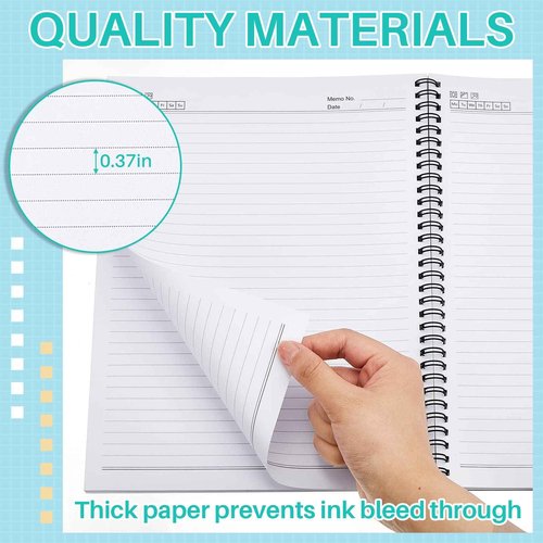 Henoyso 5 Pcs Jumbo Left Handed Notebook 100 Sheets/200pages Left Handed Workbook 11 x 9 Inches Spiral Notebook Lefty Notebooks for Easier Lefty Use Supplies(Vivid Color)