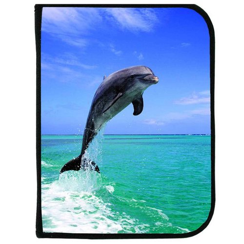 New Scuba Diving 3 Ring Zippered Log Book Binder with FREE Generic Log Insert ($12.95 Value) - Jumping Dolphin (Amphibious Outfitters)