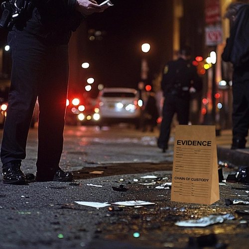 25 Pack Crime Scene Paper Evidence Bag for Receipts, 9.45 * 5 * 3 inch Paper Evidence Bags