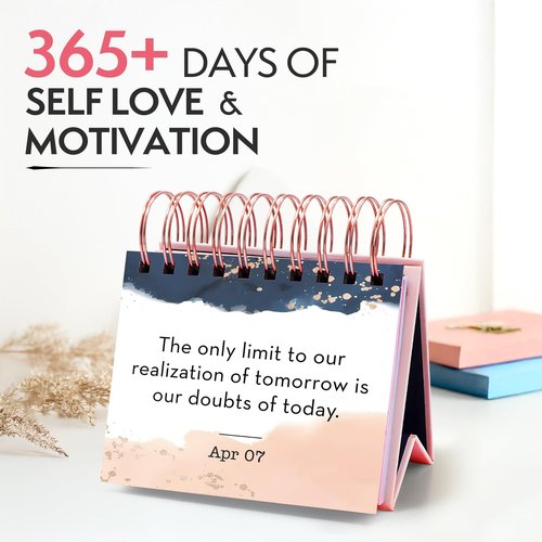 Motivational Gifts For Women, Coworkers - Inspirational Gifts for Coworkers, Leaders - Office Desk Accessories for Women, Office Gifts - Birthday Gifts, Daily Affirmations For women Flip Calendar