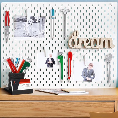 Fuyoooo 7 Pcs Car Pen Holder Tire Shape Stationery Set Gift Business Card Holder Automotive Desk Organizer Novelty Tool Wrench Pens Fun Tire Decor for Office Mechanic Men Car Lover Sales Accessories