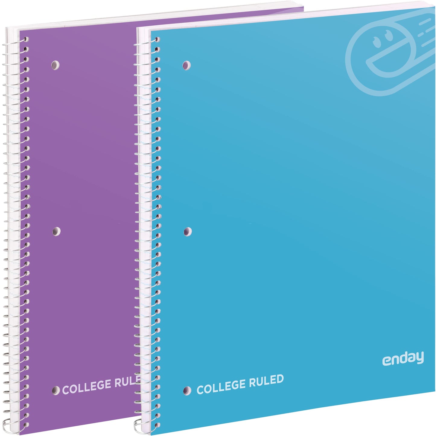 Enday College Ruled Notebook, 1 Subject Notebook College Ruled, Hardcover Spiral Bound Notebooks for School and College, 100 Sheets lined Notebook, Red and Grey (2 Pack)