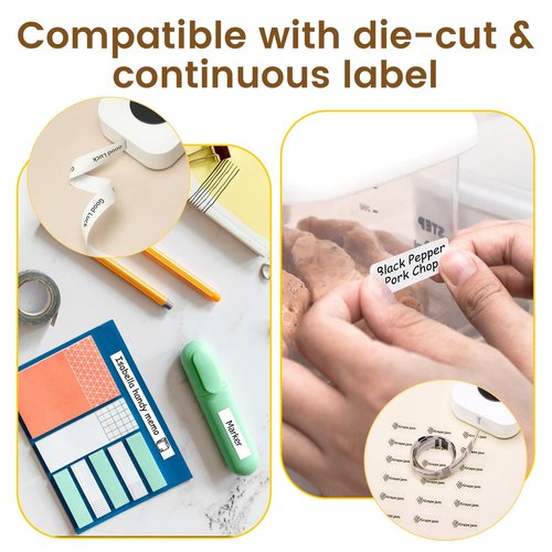Phomemo D30 Label Maker, Bluetooth Mini Label Maker Machine, Portable Thermal Printer Small Rechargeable Labeler for Kids School Classroom Teacher Supplies, Home Office Labeler Works with Tablet/Phone