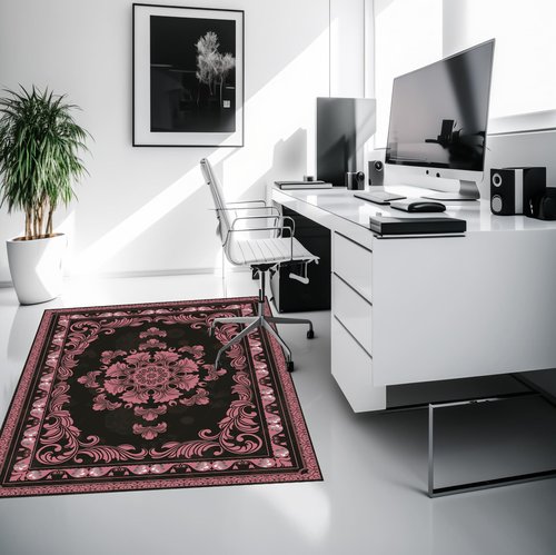 BYINGWD Office Chair Mat Chair Mat for Hardwood Floor Desk Floor Mat for Office Chair Computer Chair Mat, Computer Gaming Chair Mat (Pink, 48“x60”)