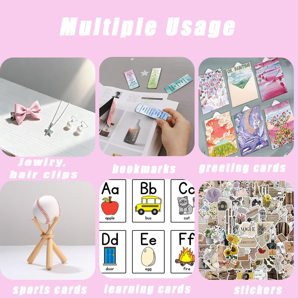 Skiennix Double-Sided Sticker Display Stand - Portable 4" Card Organizer for Events | 17"x13" Pink