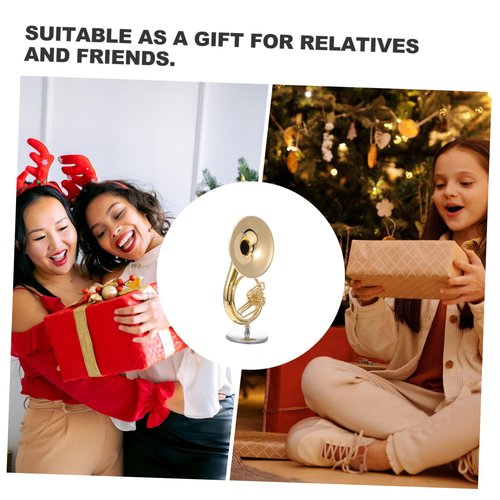 FAVOMOTO 1 Set Mini Sousaphone Model Realistic Instrument Decor for Home Office Ornament with Unique Design for Balcony Bedroom