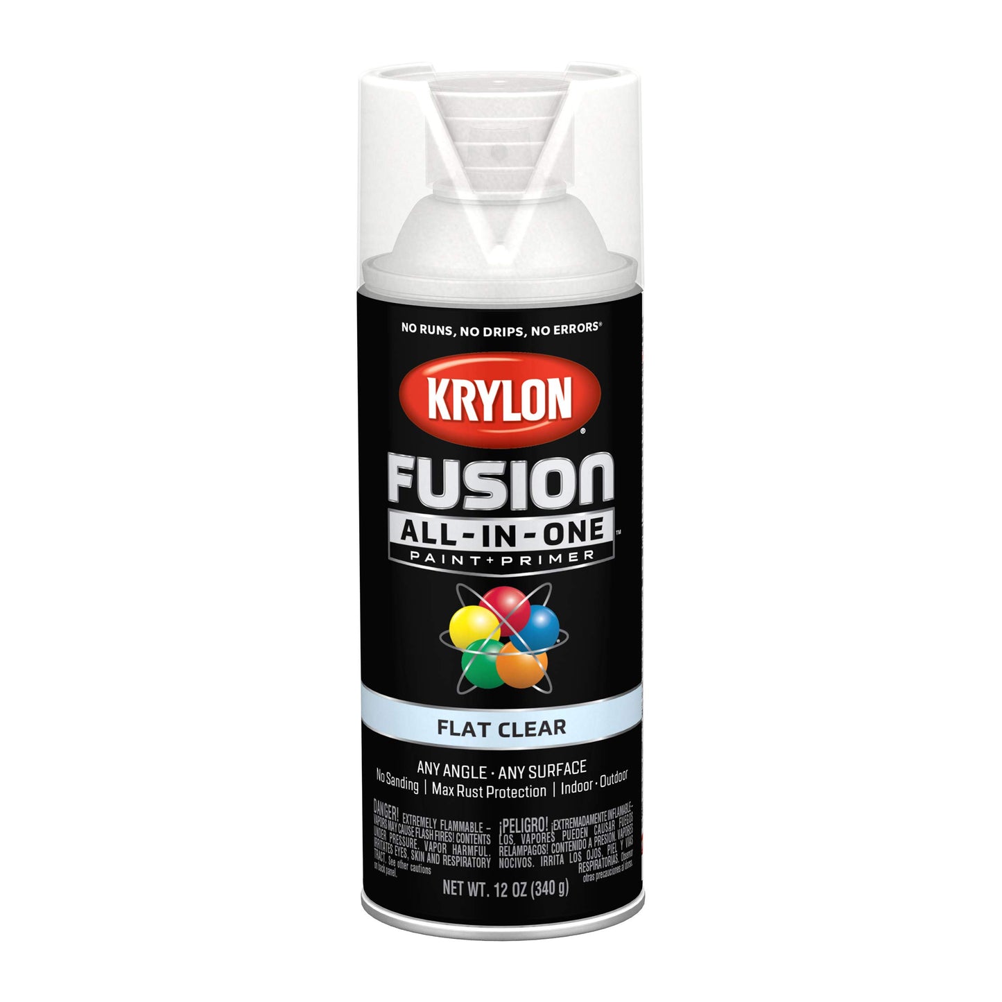 Krylon Fusion All-In-One Adhesive Spray Paint for Indoor/Outdoor Use, 12 oz, Clear