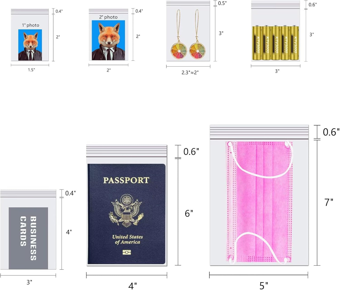 Small Zip Bags - 1.5 x 2 Inch | 100pcs Clear Resealable Zipper Baggies for Jewelry & Gifts