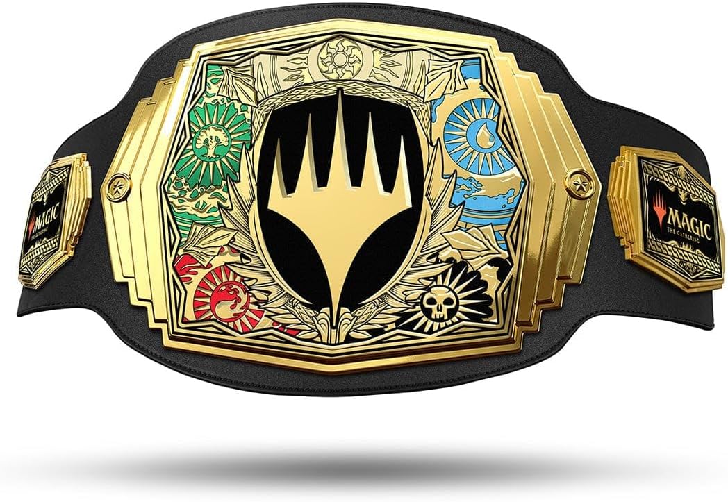 TrophySmack Championship Belt - Officially Licensed MTG Tournament Trophy | 6lb with 5 Metal Plates
